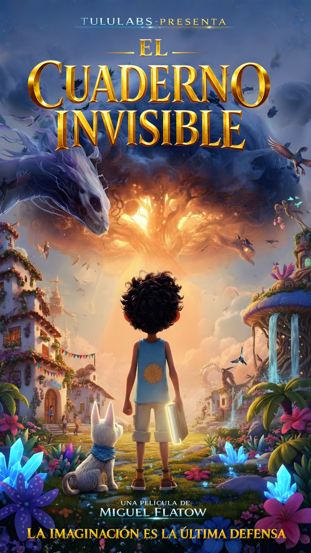 Poster de El Cuaderno Invisible, la película del universo de Tululú